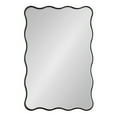 thumbnail image 6 of Kate and Laurel Viona Modern Scalloped Rectangle Mirror, 24 x 36, Black, Decorative Wavy Mirror with Unique Rippled Edge for Use as Bathroom Vanity Mirror, 6 of 8