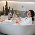 thumbnail image 7 of Bathtub Tray Caddy,Premium Bamboo Expandable Bath Tub Trays Table, Foldable Bathroom Accessories,Great House Warming, Anniversary and Birthday Gifts, 7 of 7