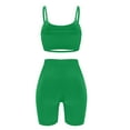 thumbnail image 6 of QATAINLAV Casual Workout Sets for Women Crop Tank Tops and High Waisted Yoga Leggings 2 Piece Outfits Lounge Wear Tracksuit, Green, S, 6 of 9