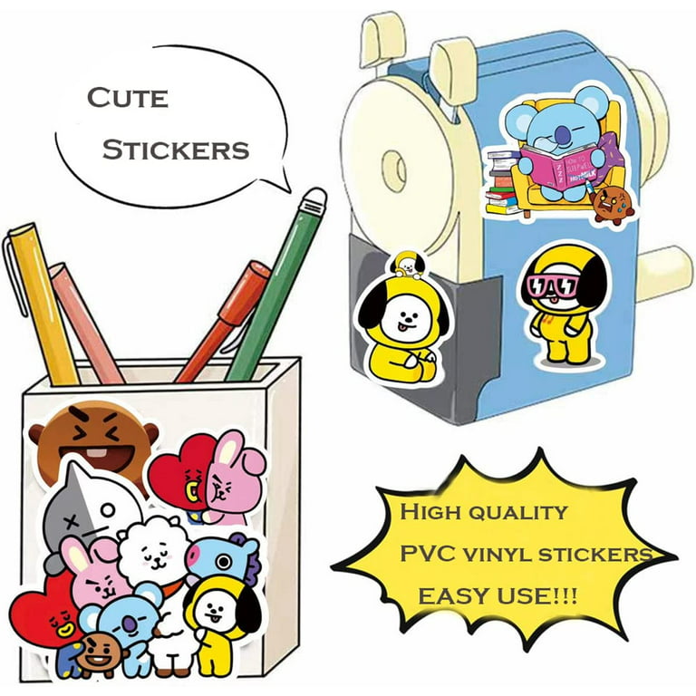 BTS Stickers 82 PCS Pack Stickers Packs for Water Bottles Laptop