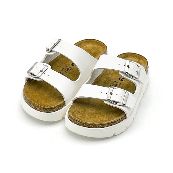Kids Sandals for Girls Boys Cork Footbed Adjustable Strap Toddler Casual Hiking Athletic Slides Open Toes Flat Slippers Indoor Outdoor