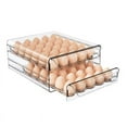 thumbnail image 2 of Clear 60 Egg Container for Refrigerator, Egg Holder for Fridge,Stackable Egg Storage Container, Egg Fresh Storage Box Tray, 2 of 9