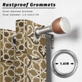 thumbnail image 6 of 1 Panel Outdoor Curtains for Patio Waterproof 54"x108" Traditional Morocco Weatherproof Privacy Outsides Curtains, Vintage Abstract Geometric Art Brown Grommet Thermal Drapes for Cabana Porch Pergola, 6 of 8