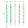 thumbnail image 3 of 5PCS Dotting Pens 3PCS Nail Painting Brushes Stainless Steel Alloy Nylon for Acrylic Nail Art Design, 3 of 8