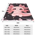 thumbnail image 3 of Balery Chibi Axolotl Sakura Fantasy Manta de Felpa Suave y Acogedora – Cobija de Franela Aterciopelada para Cama, Lavable y Cálida para Sofá, Mascotas, Transpirable-60"x50", 3 of 7