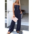 thumbnail image 3 of PRETTYGARDEN Jumpsuits for Women Dressy Summer Sleeveless Travel One Piece Outfits Spring Casual Wide Leg Pants Rompers, 3 of 7