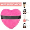 thumbnail image 3 of 4Pcs Makeup Blendiful Puffs, Cotton Powder Puff, Makeup Tool Beauty Sponges Blender Cleanser, In Love Shape With Strap, For Cosmetic, 3 of 4
