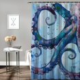 thumbnail image 2 of Shiartex  Octopus Shower Curtain Abstract Kraken Love Shower Curtains for Bathroom Funny Blue Sea Animal Bathroom Decor with Hooks 60x72, 2 of 7