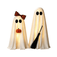 thumbnail image 2 of Light Up Ghost Halloween Decorations, 2 Piece Glowing Ghost Couple Figurines for Indoor Tabletop Decor, Halloween Party Decorations for Mantel, Shelf, Fireplace and Home Holiday Display, 2 of 9