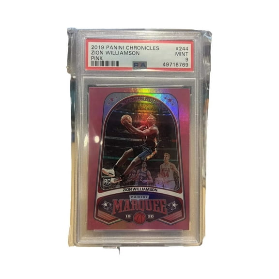 2019-20 Panini Chronicles #244 Zion Williamson Pink PSA 9