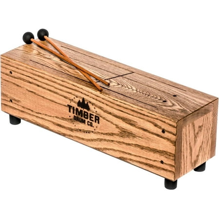 Timber Drum Company Slit Tongue Log Drum with Mallets