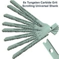 thumbnail image 5 of Carbide Jigsaw Blades 8x Universal U Shank Scroll Jigsaw Blades Drywall Hardie Board Fiberglass Jigsaw Blade Low Density Tile Saw Blades Cutting Backerboard And Abrasive Materials Grit Edge Smooth, 5 of 6