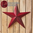 thumbnail image 6 of VHC Brands Patriotic Faceted Metal Star Burgundy Wall Hanging 24x24, Independence Day Decor, American Star Design, Distressed Appearance Metal Wall Hanging, Star Shape, Country, Burgundy, 6 of 6