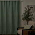 thumbnail image 5 of Better Homes & Gardens Striated Luxe Blackout Curtain, 1 Indoor Drape Panel for Bedroom, Pole Top, Back Tab, Green River, 50"W x 95"L Floor Length, 5 of 7