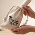 thumbnail image 4 of Canvas Drawstring Graduation Gift Bag Congrats Grad Reusable Pouch for Jewelry Candies and Small Party Favors Class of 2026 Souvenir, 4 of 6