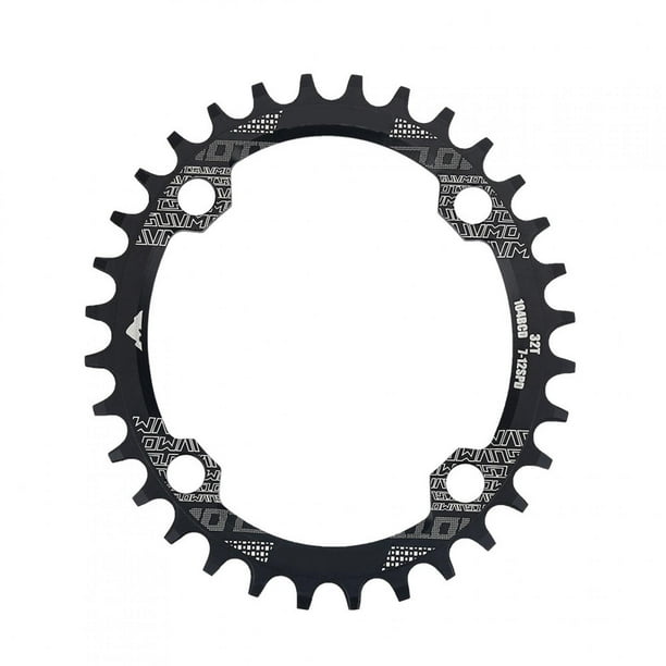 Plato ovalado de aleación de aluminio para bicicleta de una sola velocidad con BCD de 104 mm y 32 dientes.