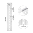 thumbnail image 2 of Unique Bargains DIN Rail Slotted Aluminum Mounting Guide 8 Inch x 1.4 Inch x 0.3 Inch Silver 4 Pcs, 2 of 4