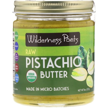 Wilderness Poets  Organic Raw Pistachio Butter  8 oz  227