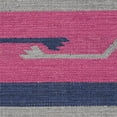 thumbnail image 5 of HomeRoots 552842 5 x 7 ft. Southwestern Handmade Rectangle Area Rug with Fringe, Pink & Blue, 5 of 5