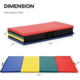 thumbnail image 2 of PRZL 4 Pannel Folding Exercise Mat, 2 Inch Thick Gymnastics Mat 8’x4’, Gym Mat with Carrying Handles for MMA Yoga Stretching Gymnastics and Home Gym（CM）, 2 of 13