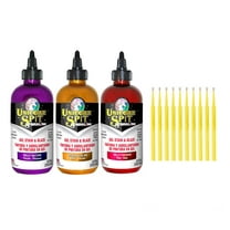 Unicorn SPiT Gel and Glaze Stain Sunset Sparkle Collection: 3, 8oz. Bottles with 10 Trebbies Fine Detail Sticks Violet Vulture, Golden Gosling, Dolly Firebird