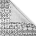 thumbnail image 3 of Ambesonne Ethnic Kitchen Curtains, Triangles Dashes Dots Art, 55"x39", Charcoal Grey and White, 3 of 3