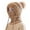 Khaki, variant on ManxiVoo Cozy Women's Winter Hat Scarf Combo with Thick Knit Pullover for Warmth and Cold Protection Integrated Design Soft Woolen Beige