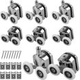 thumbnail image 1 of Huggegwe 8 Pcs Rouleaux de Porte de Douche Courbés 23mm Alliage d'Aluminium Roue de Porte de Douche en Verre Silencieuse Remplacement avec Coussin Anti-Collision et Vis pour Porte en Verre 4-6mm, 1 of 7
