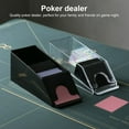 thumbnail image 2 of BAELLERT Poker Card Dispenser Portable Standard Size Card Dealing Shoe Dealer Holder Clear Discard Tray Casino Board Game Table Accessory, 2 of 8