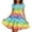Rainbow Heart Print, variant on FKELYI Rainbow Heart Slip Dress Size XS Comfortable Valentine's Day Summer Dresses for Women Polyester Sleeveless Dress Midi Dress for Dating
