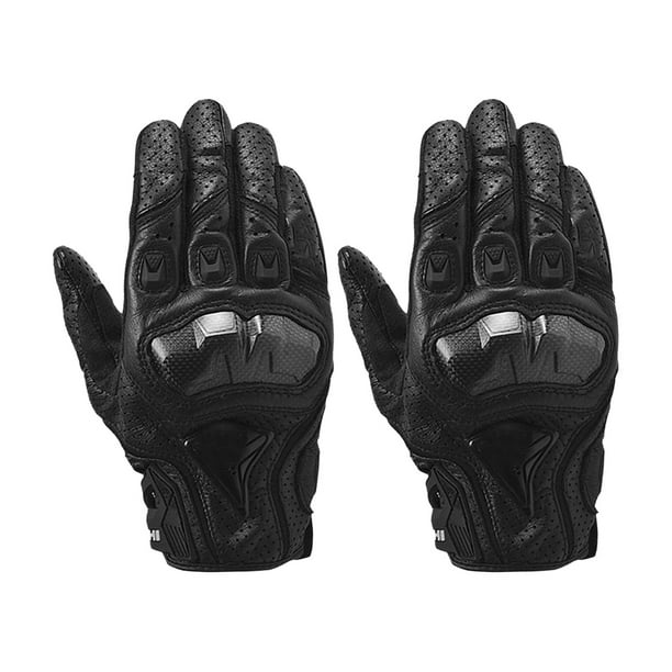 Naiovety Paquete de 2 guantes de motocicleta, guantes portátiles de invierno y otoño, equipo Protector transpirable para conducción profesional al aire Ciclismo Negro METRO Naiovety OD027440-01