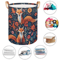 thumbnail image 5 of Qzaxky Flower Fox Laundry Basket Organizer Foldable Tall Large Laundry Basket Collapsible Folding Laundry Basket Dirty Clothes Fabric, 5 of 7