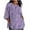 Purple, variant on MaFYtyTPR Women's Ladies Fashi Casual Cropped 3/4 Sleeve Printing Cott Loose Shirt Blouse Top 2024 Popular New Tops Purple L