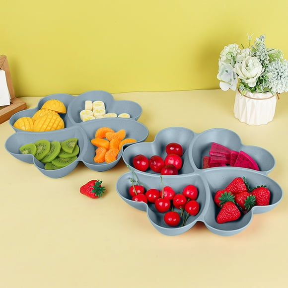 Divided Candy Box Household Nut Tray Dried Fruit Tray Living Room Snack Plastic Fruit Tray Snack Tray