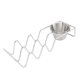 thumbnail image 5 of Tabletop Taco Stand Taco Shell Mold Stainless Steel Taco Tray with Sauce Bowl for Home Kitchen Restaurant 3 Cell, 5 of 5