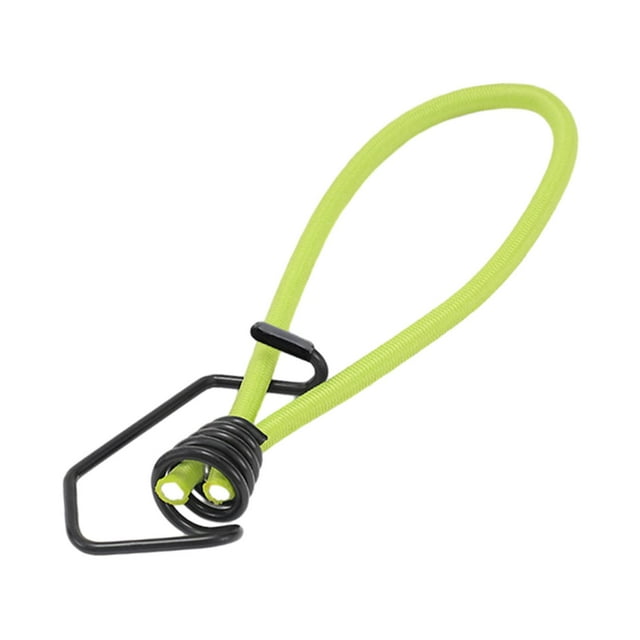 Gancho de cuerda elástica, gancho de cuerda de choque de metal, correa elástica corta multiusos, cuerda elástica Verde neón