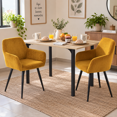thumbnail image 2 of Juego de 2 Sillas de Comedor FurnitureR Con reposabrazos Amarillo, 2 of 11