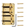 thumbnail image 1 of Metallic Gold Professional 4-String Bass Bridge for Electric Bass Guitar, 1 of 10