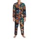 thumbnail image 3 of Fotbe Whimsical Animal Spiral Pijama de Hombre con Estampado de Manga Larga, Conjunto de 2 Piezas, Ropa de Dormir Suave y Cómoda con Bolsillos-XX-Large, 3 of 7