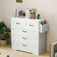 thumbnail image 3 of ModFusion 5-Drawer Dresser with Power Outlets, Anti-Tip Safety, and Spacious Storage, 31.5" W x 15.75" D x 35.43" H, White, 3 of 10