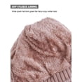 thumbnail image 6 of Gustave Women's 3 in 1 Beanie Hat with Scarf and Mask, Winter Warm Fleece Lined Knitted Hat with Faux Fur Pompom Ski Balaclava Scarf and Mask Set for Cold Weather - Khaki, 6 of 8