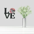 thumbnail image 2 of Alaskan Malamute Love Metal Wall Artwork LOVE Red, 2 of 2