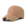thumbnail image 2 of 2021 new lamb wool solid color baseball cap cap outdoor sun hat wholesale, 2 of 5