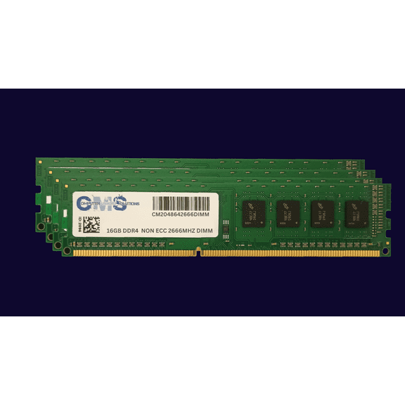 CMS 64GB (4X16GB) DDR4 21300 2666MHZ NON ECC DIMM Memory Ram Upgrade Compatible with Asrock® Motherboard Z490I AORUS ULTRA, MSI Desktop Trident A Plus 9th - D56