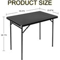 thumbnail image 3 of Folding Table 3ft Rectangular All-Occasion Plastic Folding Event Table for Indoor and Outdoor, Portable Desk, Camping, Durable and Stable, HDPE and Steel, Wide Application, Black, 3 of 13