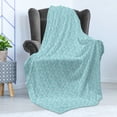 thumbnail image 4 of Pale Blue Soft Flannel Fleece Throw Blanket, Simplistic Fall Season Shower Teem down Deluge Heavy Rain Drops Shapes Print, Cozy Plush for Indoor and Outdoor Use, 60" x 80", Blue White, by Ambesonne, 4 of 5