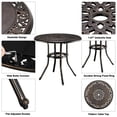 thumbnail image 7 of UBesGoo 32" Outdoor Aluminum Bistro Round Table with Umbrella Hole, Outdoor Indoor Coffee Table,Bronze, 7 of 7
