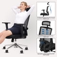 SUGIFT Ergonomic Office Chair, High Back, Adjustable Armrest, Lumbar ...