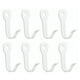 thumbnail image 1 of Ganchos de pared, 8 piezas de gancho de ropa montado en la pared de aleación de zinc de un solo gancho, ganchos para colgar toallas, abrigos, mochilas (blanco), 1 of 5