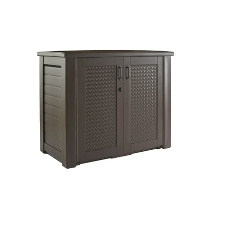 Rubbermaid Decorative Patio Mini Cabinet Brown - 123gal